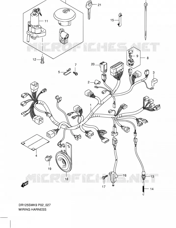 FAISCEAU ELECTRIQUE Suzuki MOTO 125 DR 2012  DR125SML0(E19)