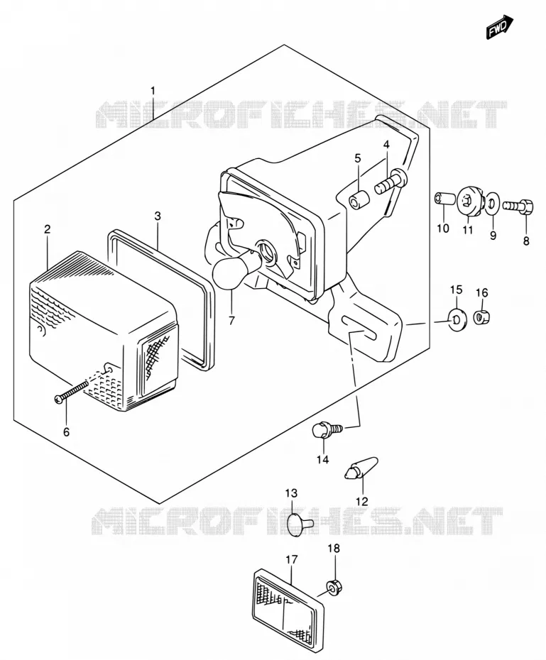 ENSEMBLE FEU ARRIERE Suzuki MOTO 200 DR 2001  DR200SE K1 (E03,E28,E33)
