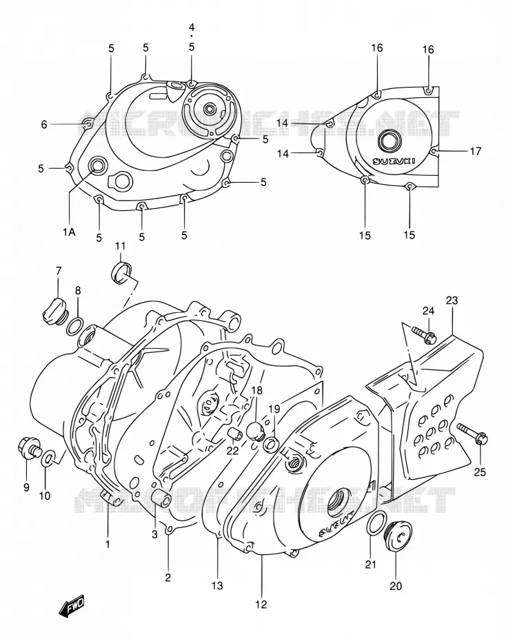 CARTER Suzuki MOTO 200 DR 2002  DR200SE K2 (E06,E24)