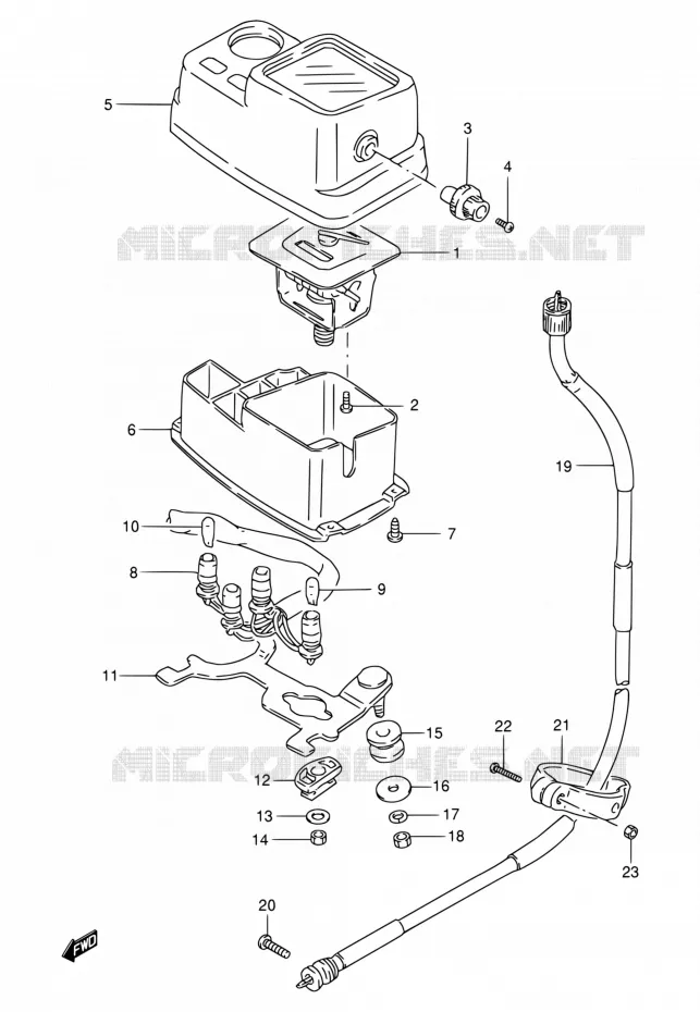 COMPTEUR (MODEL K1 E24/MODEL K2 P09) Suzuki MOTO 200 DR 2002  DR200SE K2 (E06,E24)