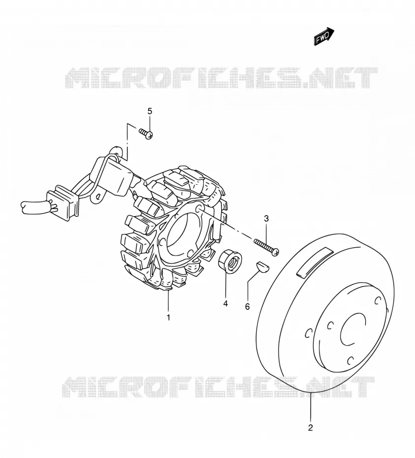 ALLUMAGE ROTOR - STATOR Suzuki MOTO 200 DR 2003  DR200SE K3 (E03,E28,E33)