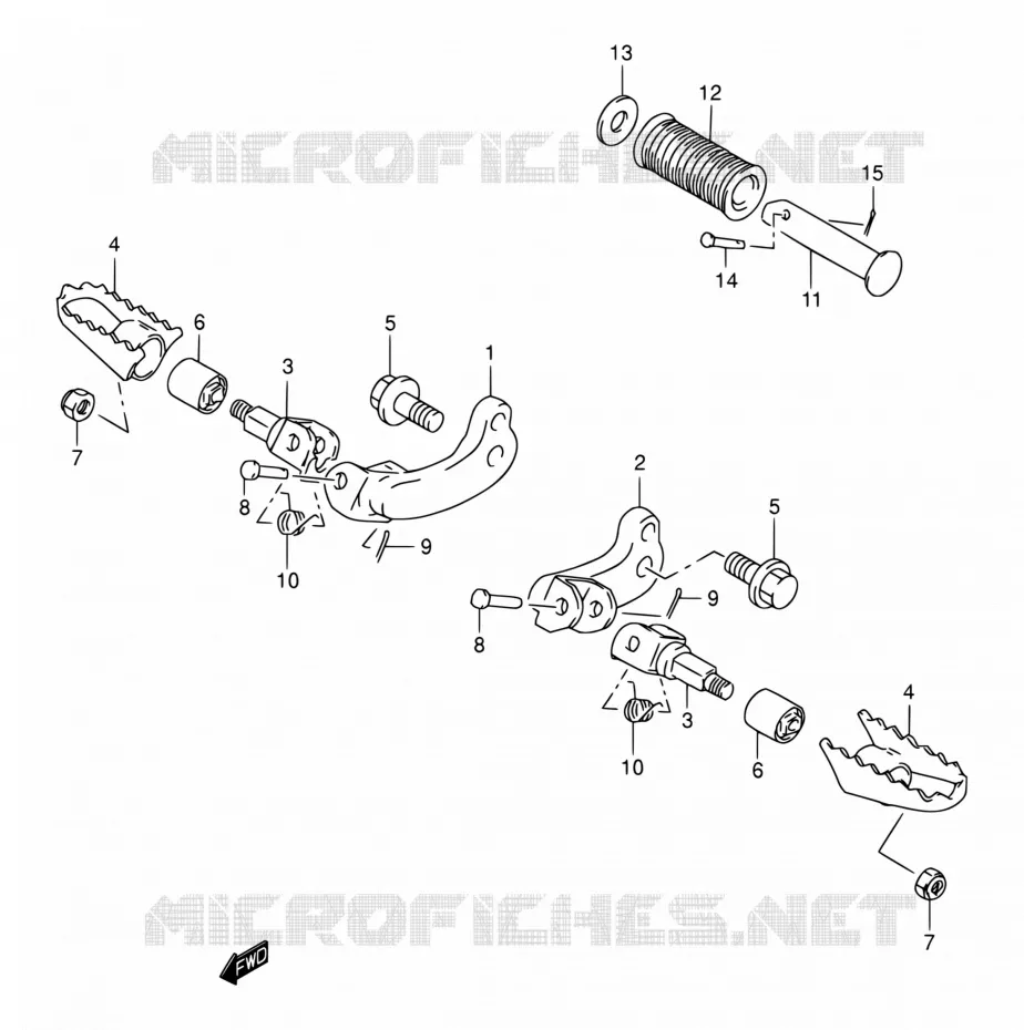 REPOSE PIED Suzuki MOTO 200 DR 2003  DR200SE K3 (E03,E28,E33)