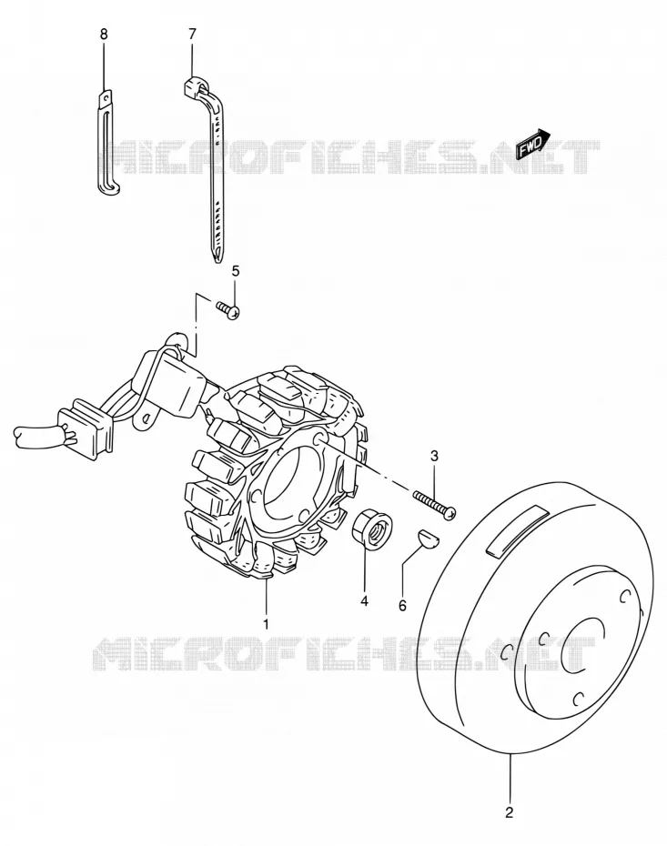 ALLUMAGE ROTOR - STATOR Suzuki MOTO 200 DR 2003  DR200SE K3 (E06,E24)