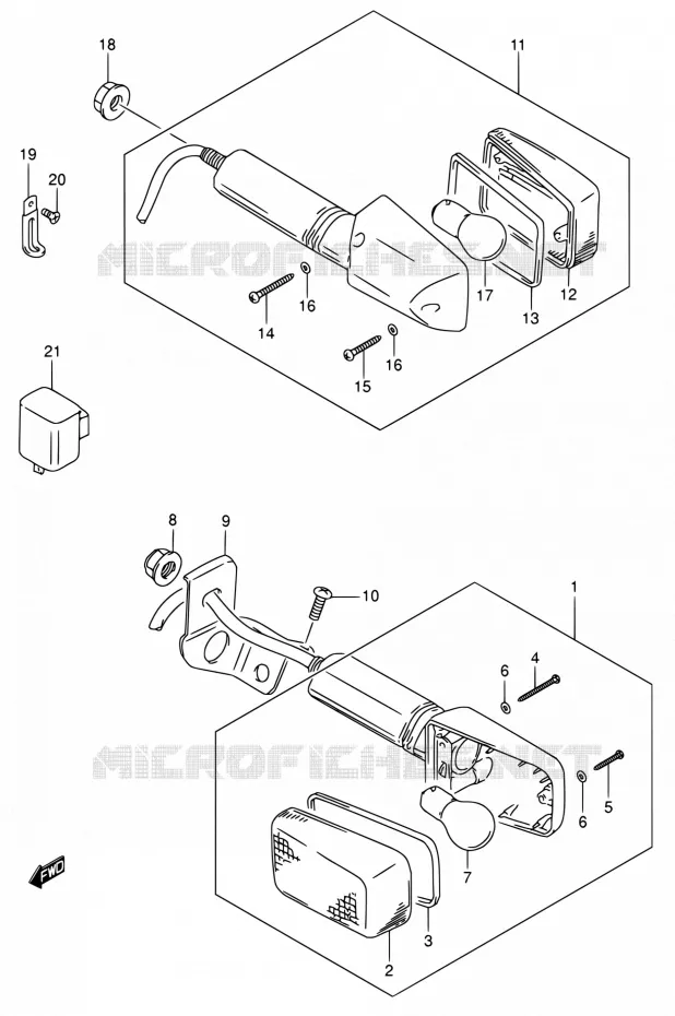CLIGNOTANTS (MODEL K1 E24,MODEL K2 P09) Suzuki MOTO 200 DR 2004  DR200SE K4 (E06,E24)