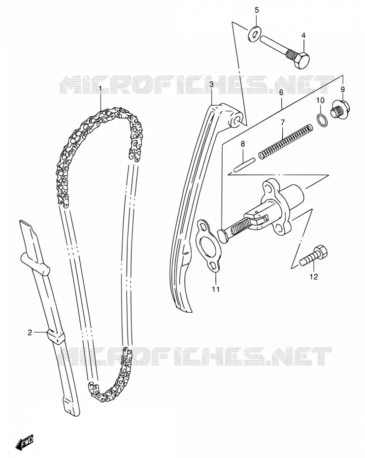 DISTRIBUTION Suzuki MOTO 200 DR 2004  DR200SE K4 (E06,E24)