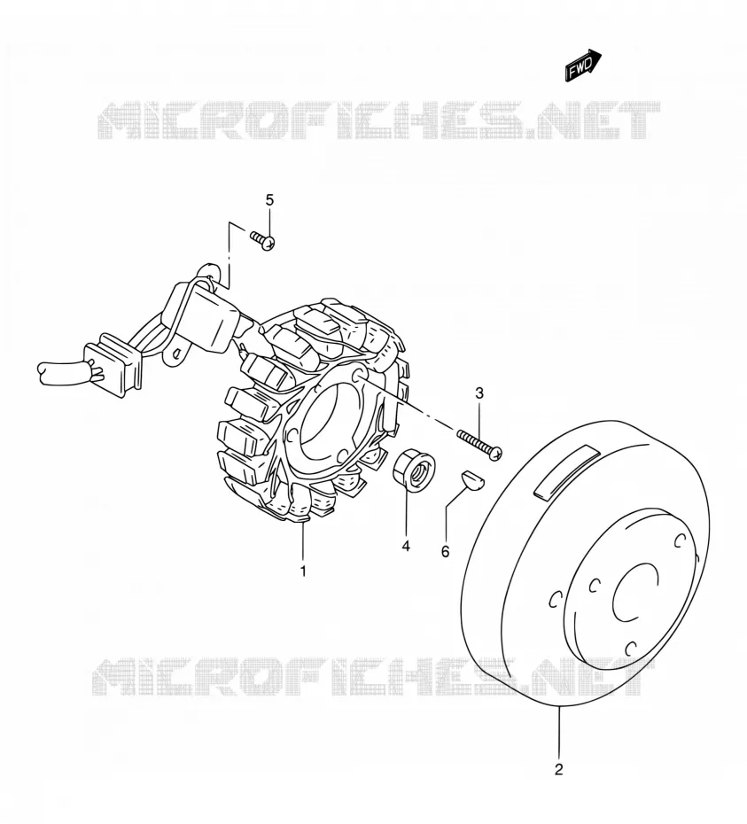 ALLUMAGE ROTOR - STATOR Suzuki MOTO 200 DR 2005  DR200SE K5 (E03,E28,E33)