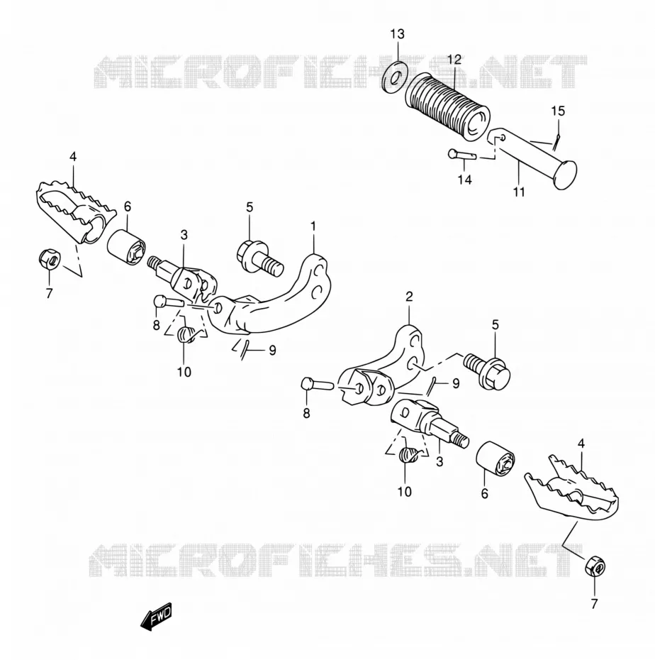 REPOSE PIED Suzuki MOTO 200 DR 2005  DR200SE K5 (E03,E28,E33)