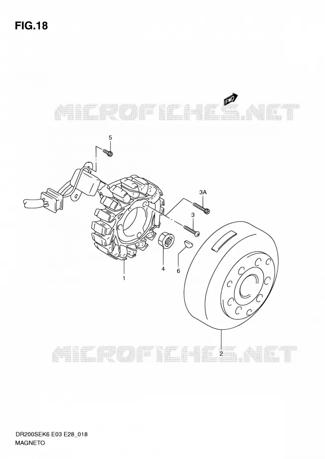 ALLUMAGE ROTOR - STATOR Suzuki MOTO 200 DR 2007  DR200SE K7 (E03,E28,E33)