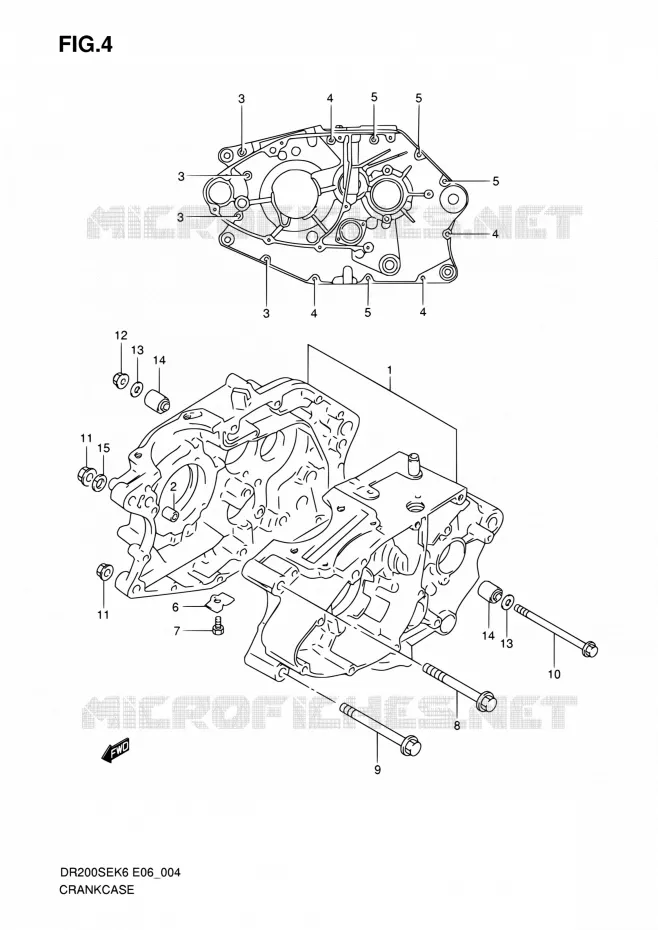 CARTER Suzuki MOTO 200 DR 2007  DR200SE K7 (E06,E24)