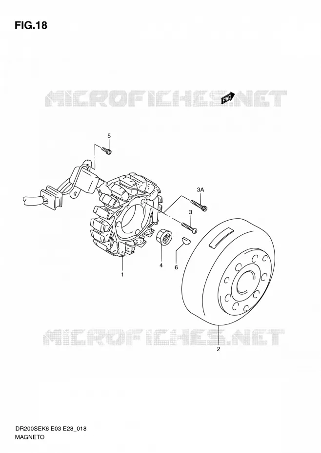ALLUMAGE ROTOR - STATOR Suzuki MOTO 200 DR 2008  DR200SE K8 (E03,E28,E33)