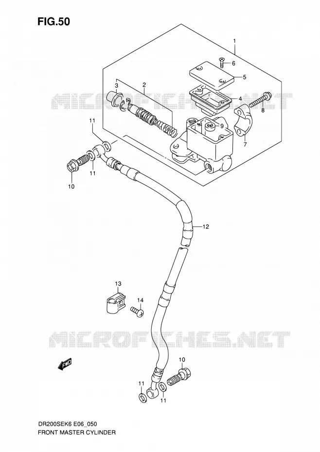 MAITRE CYLINDRE AVANT Suzuki MOTO 200 DR 2009  DR200SE K9 (E06,E24)
