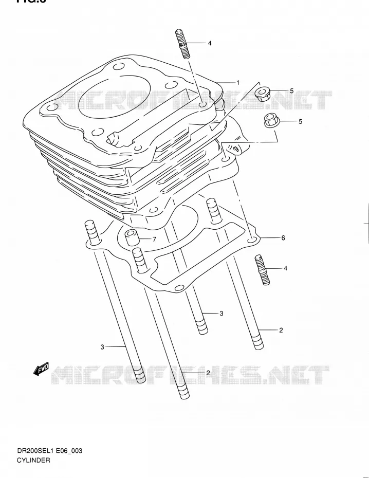 CYLINDRE Suzuki MOTO 200 DR 2011  DR200SE L1 (E06,E24)