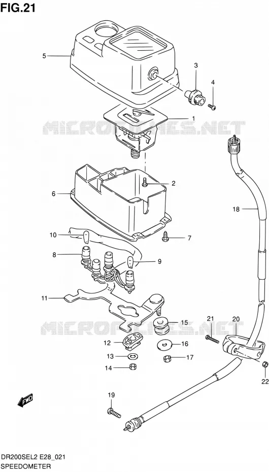 COMPTEUR Suzuki MOTO 200 DR 2012  DR200SE L2 (E03,E28,E33)