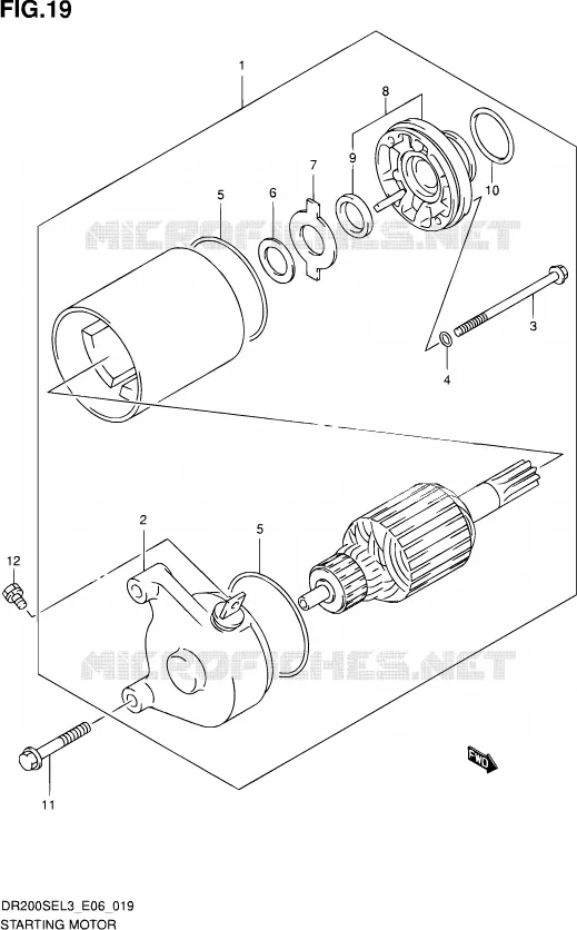 DEMARREUR Suzuki MOTO 200 DR 2013  DR200SE L3 (E06)