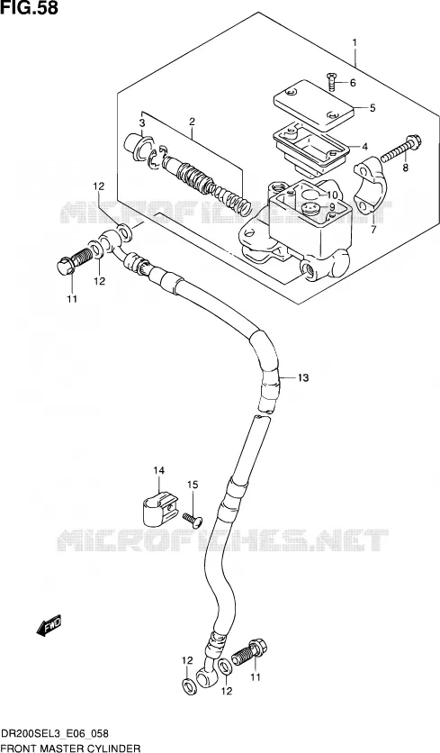 MAITRE CYLINDRE AVANT (DR200SEL3 E24) Suzuki MOTO 200 DR 2013  DR200SE L3 (E06)