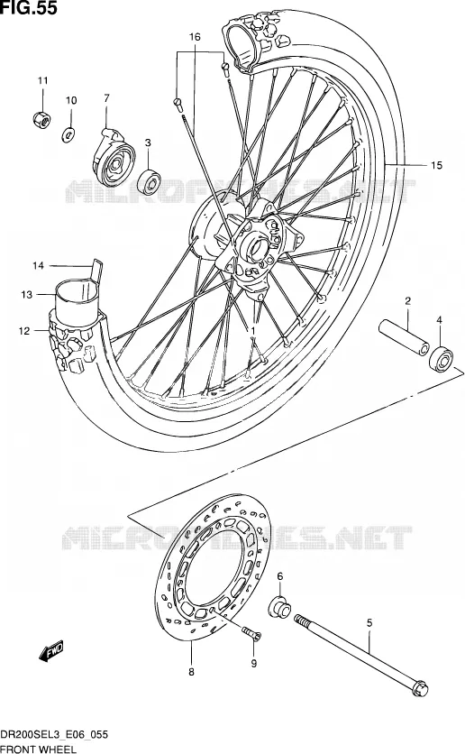 ROUE AVANT Suzuki MOTO 200 DR 2013  DR200SE L3 (E06)