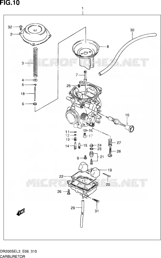 CARBURATEUR Suzuki MOTO 200 DR 2013  DR200SE L3 (E24)