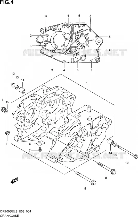 CARTER Suzuki MOTO 200 DR 2013  DR200SE L3 (E24)