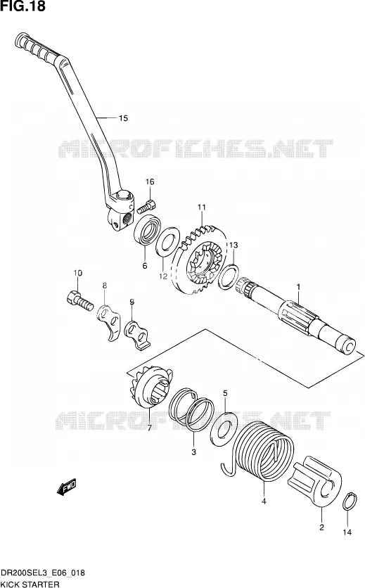 KICK Suzuki MOTO 200 DR 2013  DR200SE L3 (E24)