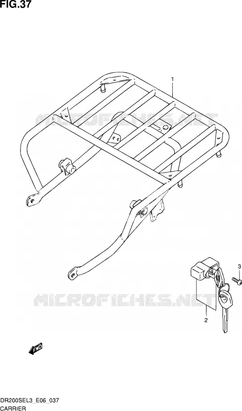 PORTE PAQUET (DR200SEL3 E06) Suzuki MOTO 200 DR 2013  DR200SE L3 (E24)