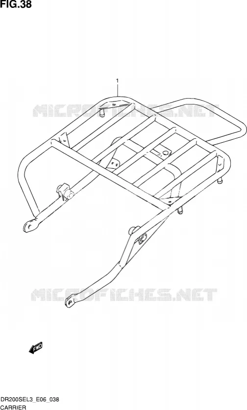 PORTE PAQUET (DR200SEL3 E24) Suzuki MOTO 200 DR 2013  DR200SE L3 (E24)