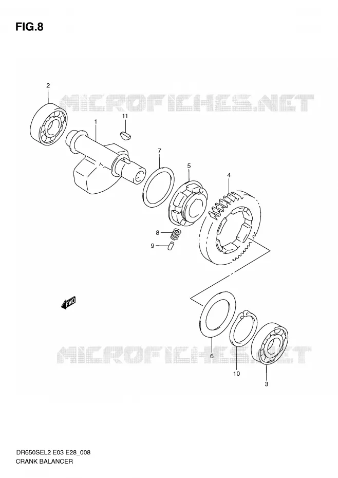 BALANCIER Suzuki MOTO 650 DR 2012  DR650SEL2(E03)