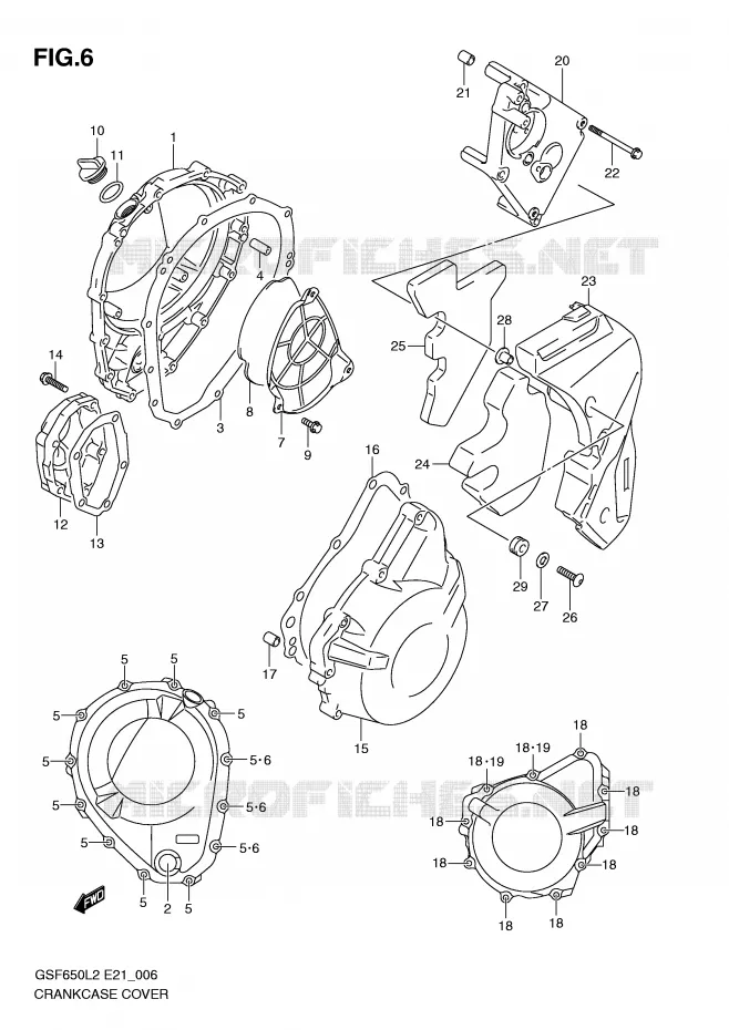 CARTER Suzuki MOTO 650 BANDIT 2012  GSF650SAL2(E21)