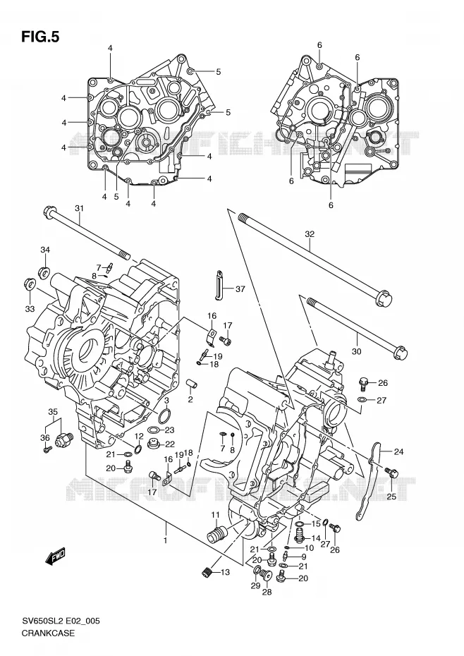 CARTER Suzuki MOTO 650 SV 2012  SV650SAL2(E02)
