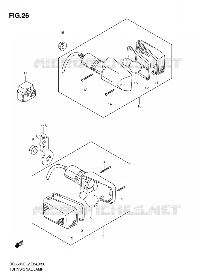CLIGNOTANTS Suzuki MOTO 650 DR 2012  DR650SEL2(E24)