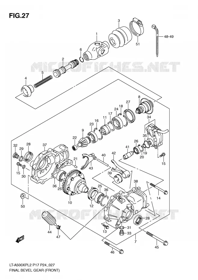 COUPLE CONIQUE (FRONT) Suzuki QUAD 500 KINGQUAD 2012  LT-A500XPZL2(P17)