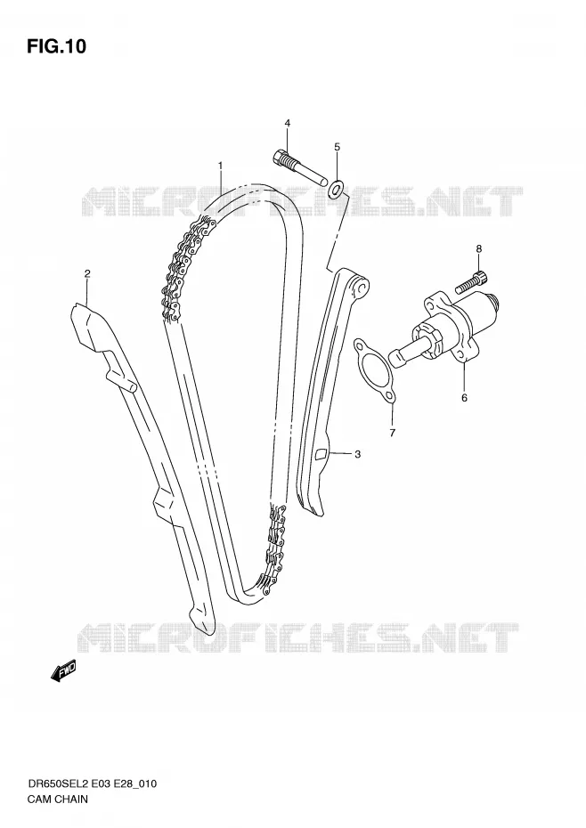 DISTRIBUTION Suzuki MOTO 650 DR 2012  DR650SEL2(E03)