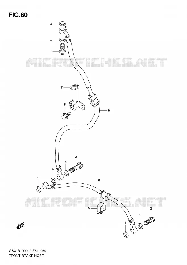 DURITE DE FREIN AVANT Suzuki MOTO 1000 GSX-R 2012  GSX-R1000L2(E51)