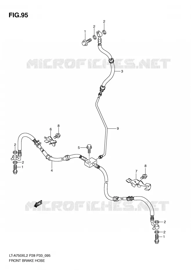 DURITE DE FREIN AVANT Suzuki QUAD 750 KINGQUAD 2012  LT-A750XZL2(P28)