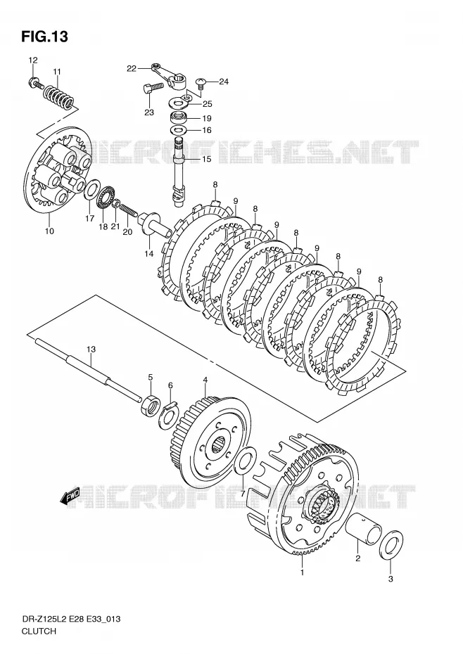 EMBRAYAGE Suzuki MOTO 125 DR-Z 2012  DR-Z125LL2(E28)