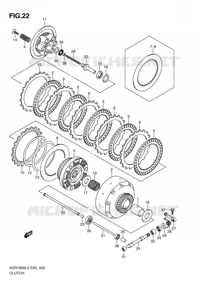 EMBRAYAGE Suzuki MOTO 1800 INTRUDER 2012  VZR1800L2(E50)