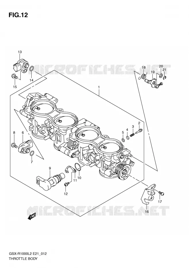 ENSEMBLE INJECTION Suzuki MOTO 1000 GSX-R 2012  GSX-R1000L2(E21)