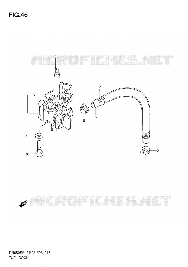 ROBINET D'ESSENCE Suzuki MOTO 650 DR 2012  DR650SEL2(E03)