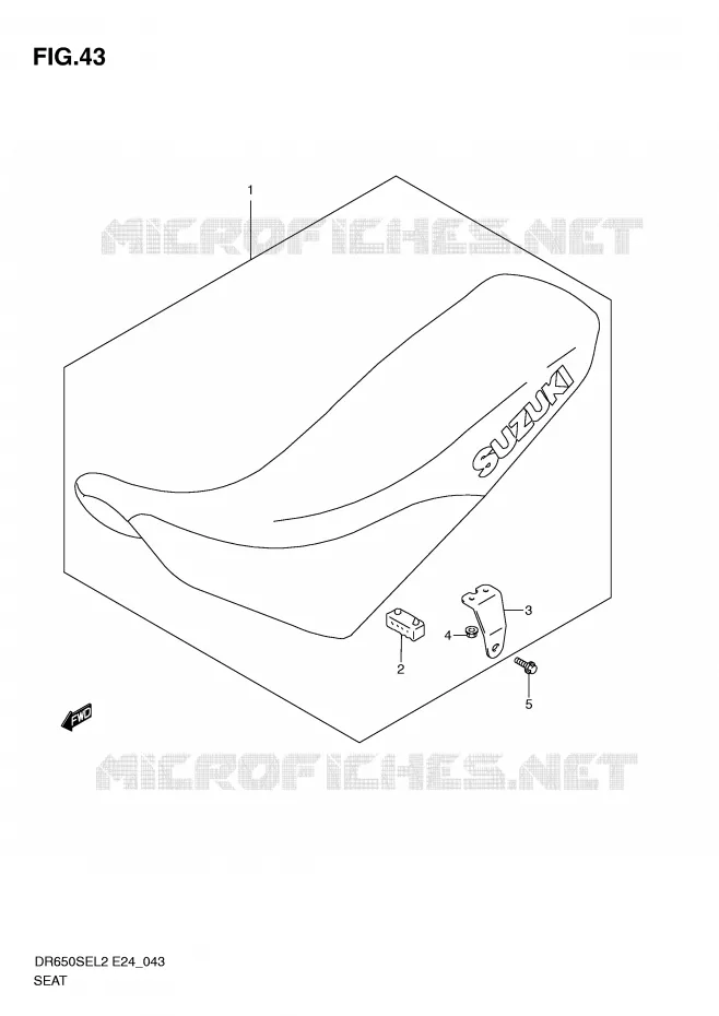 SELLE Suzuki MOTO 650 DR 2012  DR650SEL2(E24)