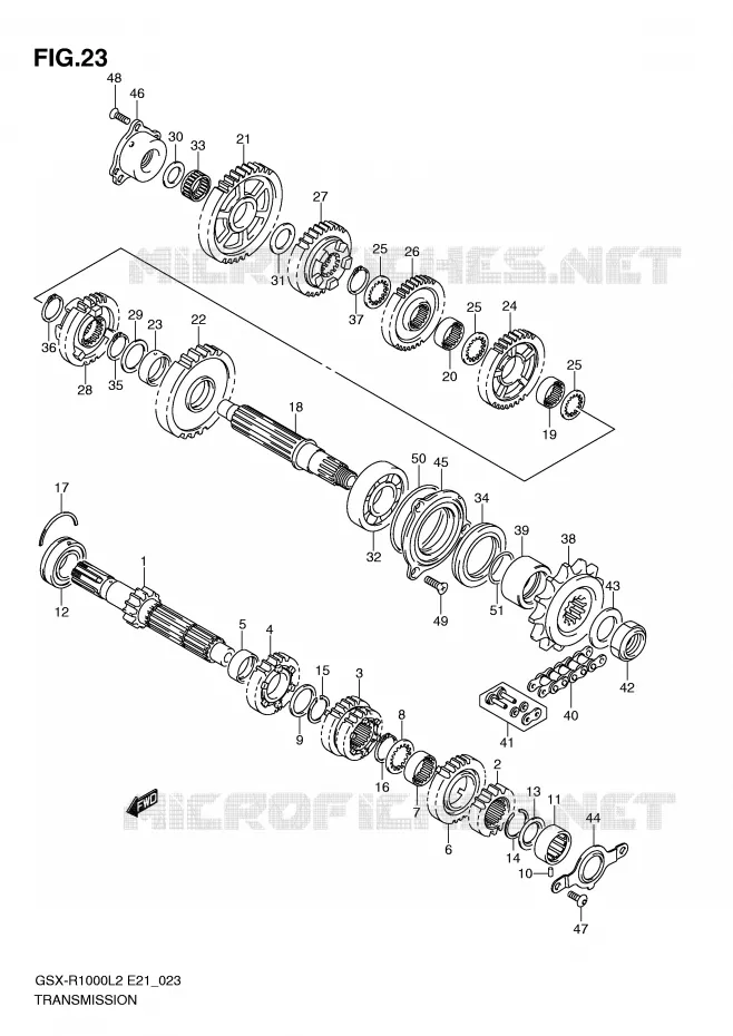 TRANSMISSION Suzuki MOTO 1000 GSX-R 2012  GSX-R1000UFL2(E21)