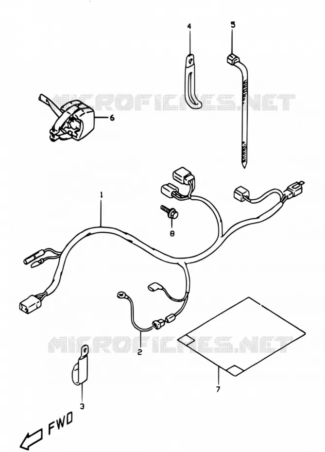 FAISCEAU ELECTRIQUE Suzuki MOTO 350 DR 1999  DR350 X (E01,E24)
