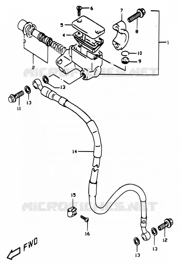 MAITRE CYLINDRE AVANT Suzuki MOTO 350 DR 1999  DR350 X (E01,E24)