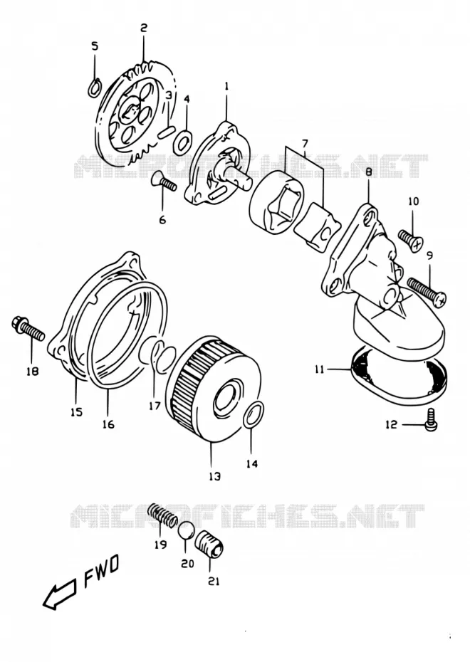 POMPE A HUILE Suzuki MOTO 350 DR 1999  DR350 X (E01,E24)