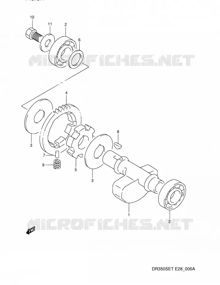 BALANCIER Suzuki MOTO 350 DR 1994  DR350SE R (E03,E28,E33)