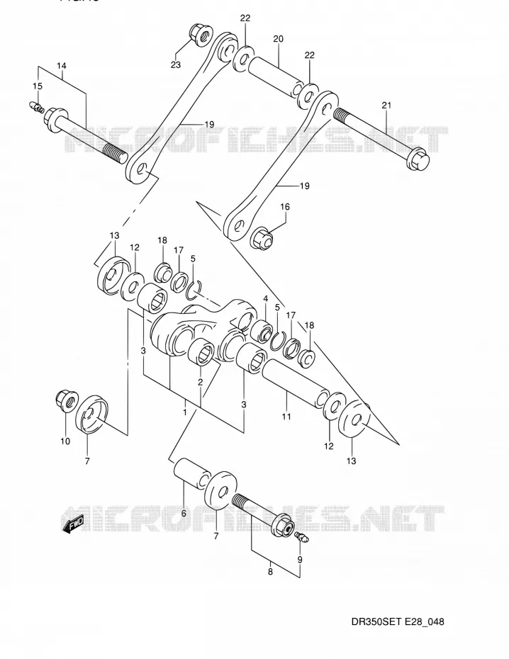 BIELLETTE D'AMORTISSEUR Suzuki MOTO 350 DR 1994  DR350SE R (E03,E28,E33)