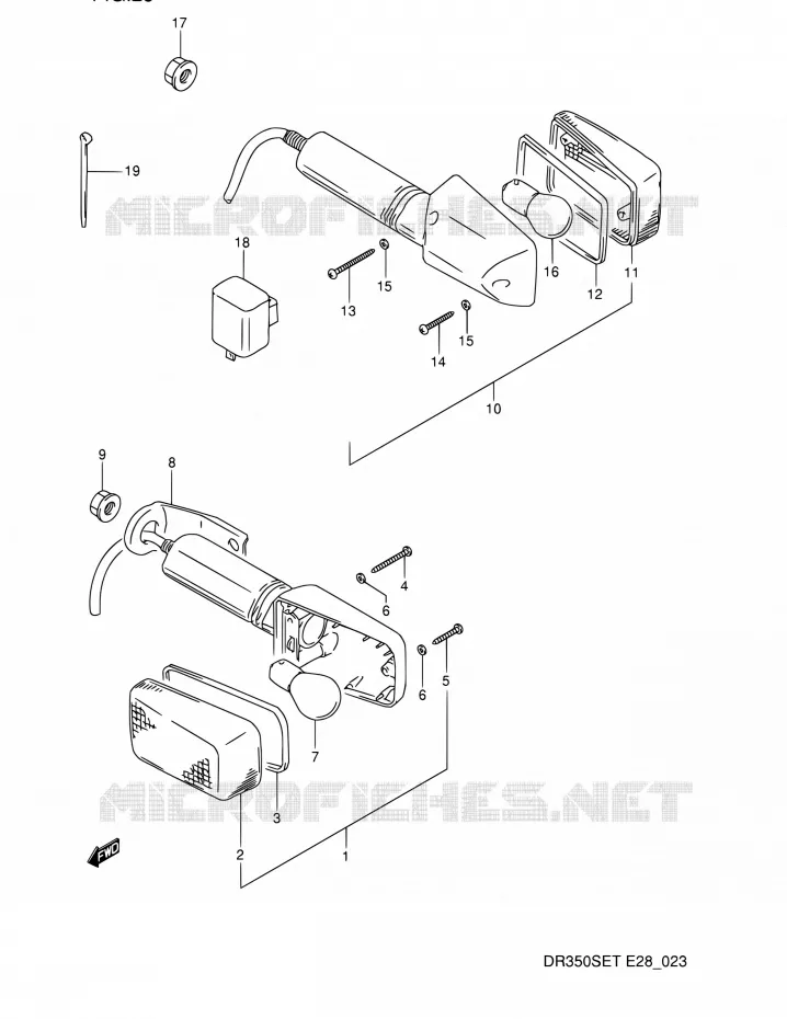CLIGNOTANTS Suzuki MOTO 350 DR 1994  DR350SE R (E03,E28,E33)