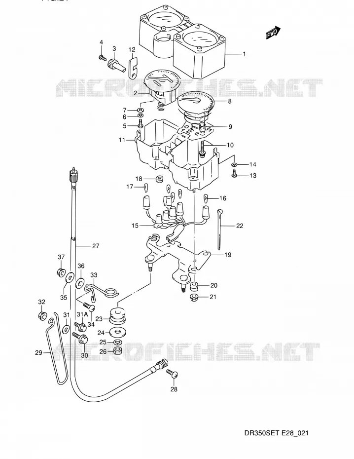 COMPTEUR Suzuki MOTO 350 DR 1994  DR350SE R (E03,E28,E33)