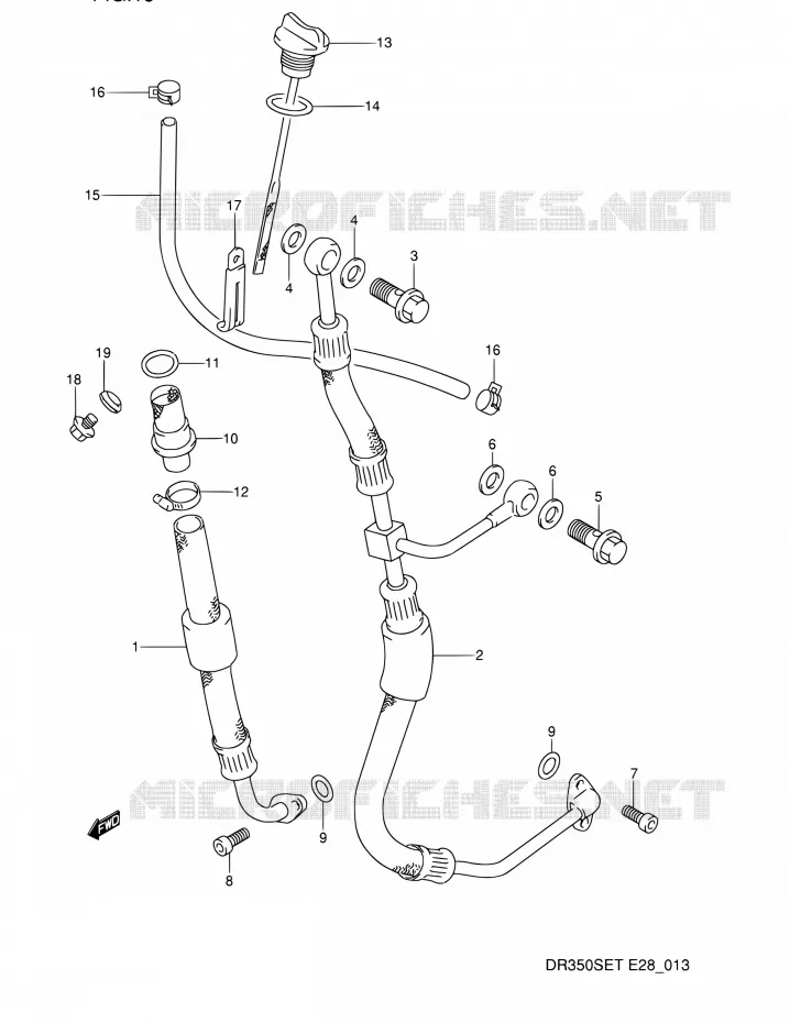 DURITE D'HUILE Suzuki MOTO 350 DR 1994  DR350SE R (E03,E28,E33)