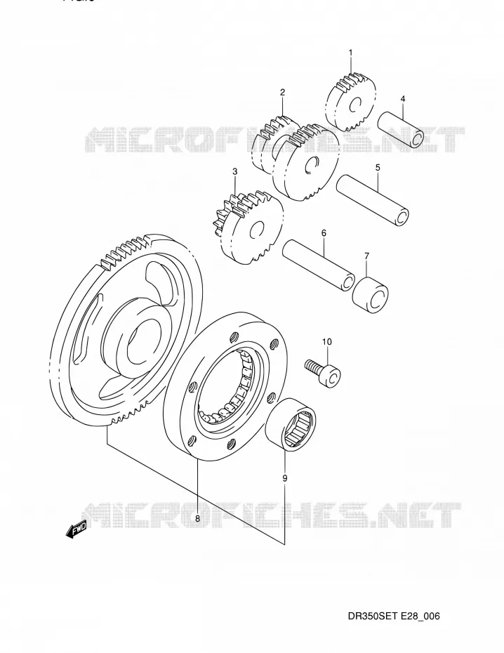 ROUE LIBRE DE DEMARREUR (MODELE R/S/T) Suzuki MOTO 350 DR 1994  DR350SE R (E03,E28,E33)