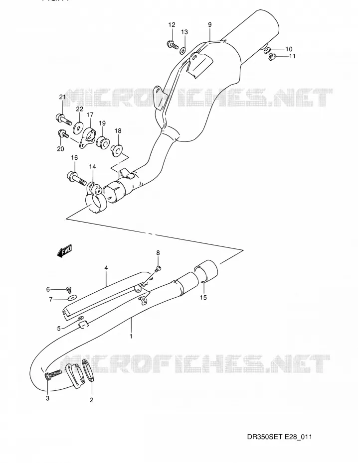 SILENCIEUX Suzuki MOTO 350 DR 1994  DR350SE R (E03,E28,E33)