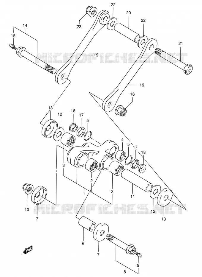 BIELLETTE D'AMORTISSEUR Suzuki MOTO 350 DR 1996  DR350SET(E22)